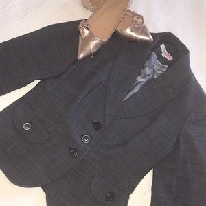 Grey Blue Tailored Blazer